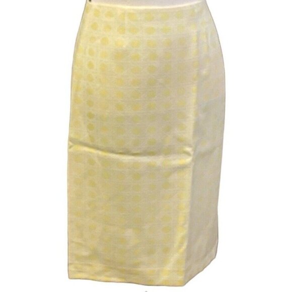 Alex Marie Pencil Skirt Size 6 Yellow Lined Center Back Zipper Slit - Picture 14 of 16